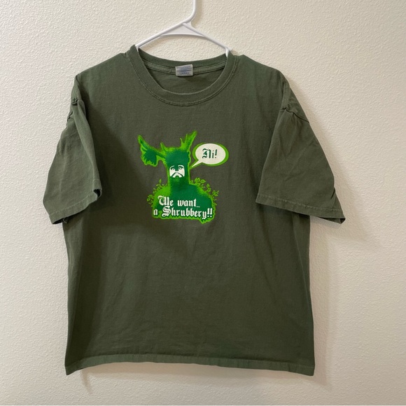 Monty python we want a shrubbery shirt green large - Picture 3 of 5